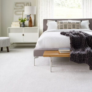White carpet in bedroom | Bob's Carpet and Flooring