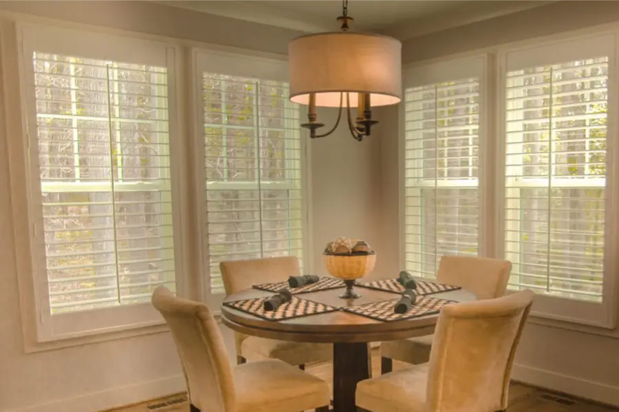 Window Treatments in Dining Room | Bob's Carpet and Flooring