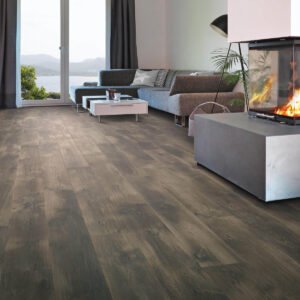 Dark Laminate flooring in a living room