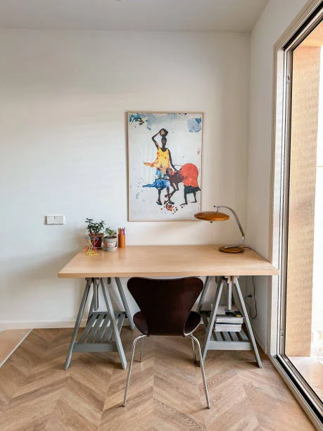 Tile floors in small office