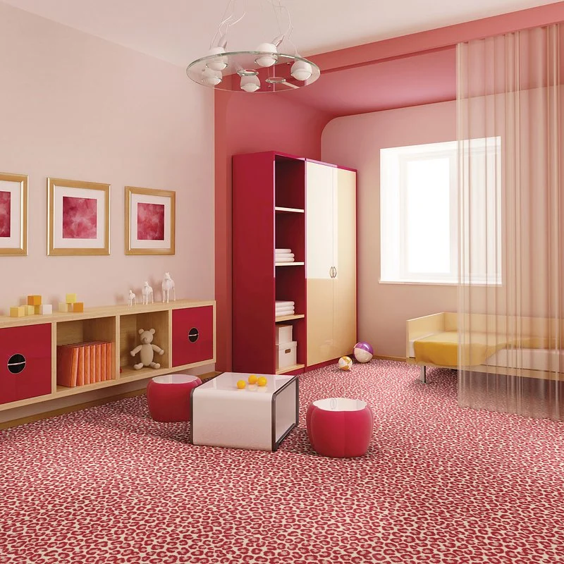 Animal print carpet flooring