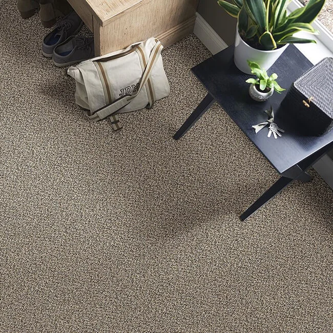 Shaw Floors Breakaway berber carpet in living room