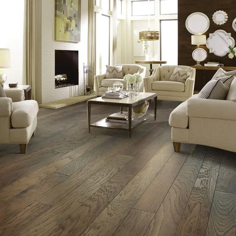 Hardwood flooring in contemporary living room