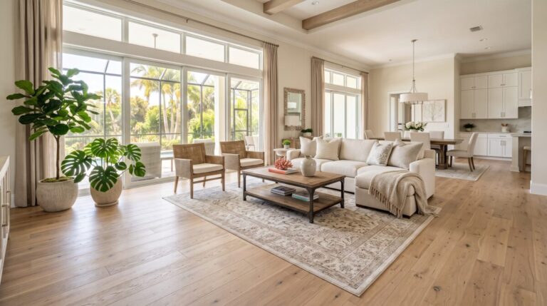 Engineered hardwood floors Bradenton FL, wide plank white oak, Bob's Carpet & Flooring.